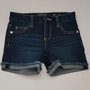 Justice 10 Slim Dark Jean Shorts